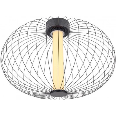 Ceiling lamp 16W Spherical Shape 37 cm. Living room, dining room and lobby. Metal casting. Black Color