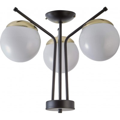 シーリングランプ 40W 球状 形状 65×60 cm. トリプルフォーカス リビングルーム, ダイニングルーム そして ベッドルーム. 結晶 そして 金属. 白い カラー