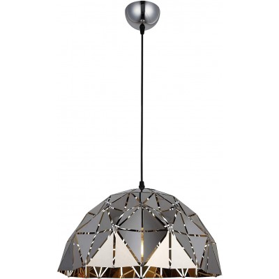 Hängelampe 40W 36×36 cm. Metall. Überzogenes chrom Farbe