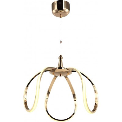 216,95 € Free Shipping | Hanging lamp 16W Spherical Shape 39×24 cm. Living room, dining room and bedroom. Metal casting. Golden Color