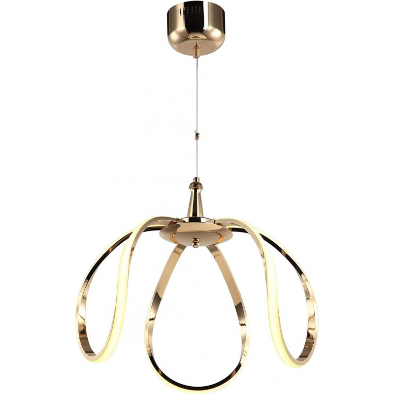 206,95 € Free Shipping | Hanging lamp 16W 39×24 cm. Metal casting. Golden Color