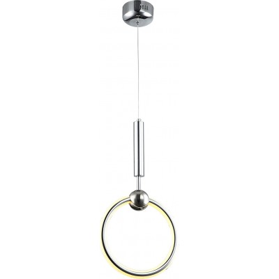 169,95 € Free Shipping | Hanging lamp 35W Round Shape 62×34 cm. Living room, dining room and bedroom. Metal casting. Plated chrome Color
