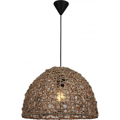 Lampada a sospensione 40W Forma Sferica 37×37 cm. Soggiorno, sala da pranzo e atrio. Metallo. Colore marrone