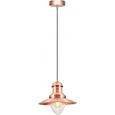 Lampada a sospensione 40W Forma Rotonda 35×35 cm. Soggiorno, sala da pranzo e camera da letto. Cristallo e Metallo. Colore rosa