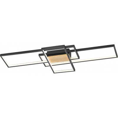 Ceiling lamp Trio 35W Rectangular Shape 104×42 cm. Dining room, bedroom and lobby. Classic Style. Metal casting. Black Color
