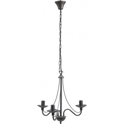 204,95 € Free Shipping | Chandelier 108×50 cm. 3 points of light Metal casting. Gray Color