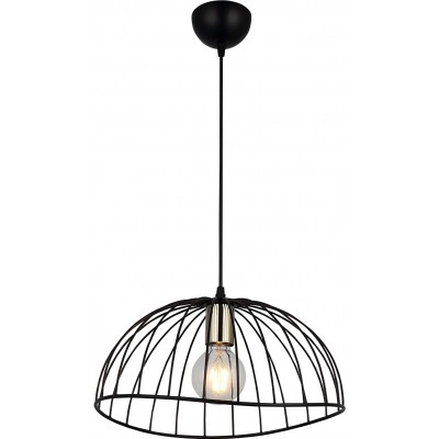 Hanging lamp 40W Spherical Shape 103×36 cm. Living room, bedroom and lobby. Metal casting. Black Color