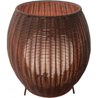 178,95 € Free Shipping | Outdoor lamp Cylindrical Shape 47×41 cm. Wireless LED. Lampshade with basket-shaped design Terrace, garden and public space. Modern Style. Rattan. Brown Color