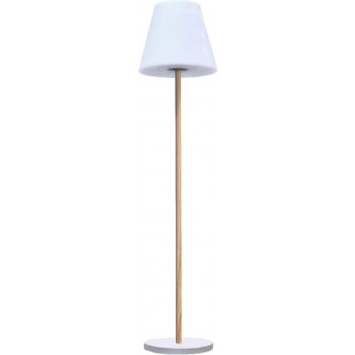 Наполная лампа Коническая Форма 36×35 cm. Гостинная, столовая и спальная комната. Современный Стиль. Металл и Древесина. Белый Цвет