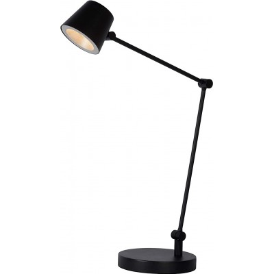 162,95 € Free Shipping | Desk lamp 8W 3000K Warm light. Conical Shape 46×18 cm. Articulable Living room, bedroom and lobby. Modern Style. Metal casting. Black Color
