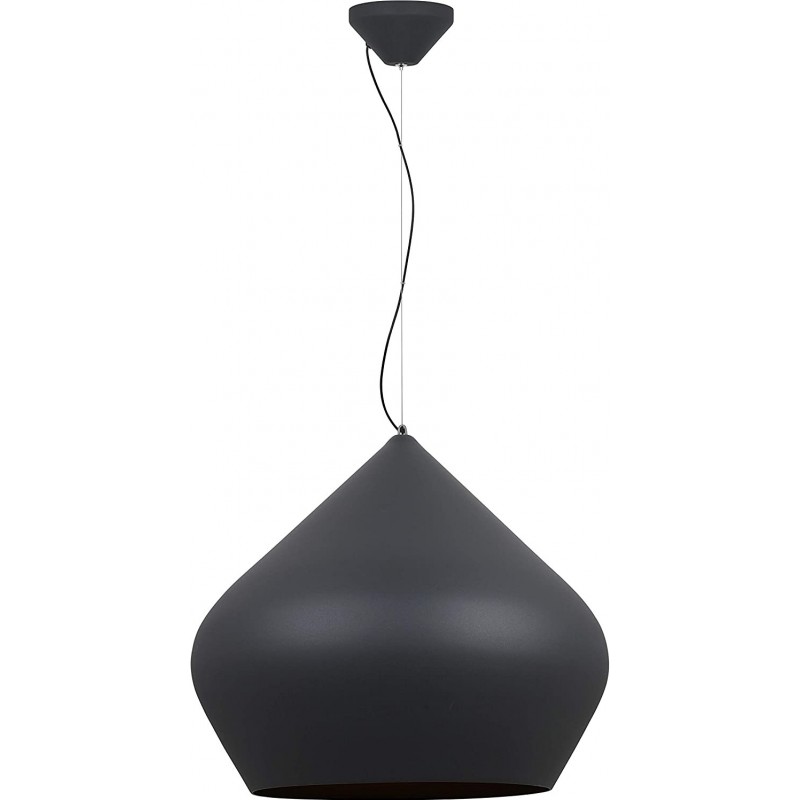 208,95 € Free Shipping | Hanging lamp 9W Round Shape 194×52 cm. Dining room, bedroom and lobby. Retro Style. Aluminum. Black Color