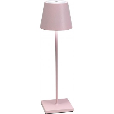 Lámpara de exterior 2W 3000K Luz cálida. 45×16 cm. LED regulable. Estación de carga por contacto Aluminio. Color rosa