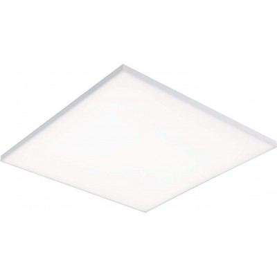 室内顶灯 34W 3000K 暖光. 正方形 形状 60×60 cm. 可调光 LED 客厅, 饭厅 和 卧室. 金属. 白色的 颜色