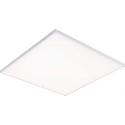 228,95 € Envío gratis | Plafón de interior 34W 3000K Luz cálida. 60×60 cm. LED regulable Metal. Color blanco