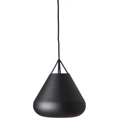 Lámpara colgante 60W Forma Redonda 26×26 cm. Comedor, dormitorio y vestíbulo. Metal. Color negro