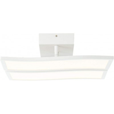 Lámpara de techo 19W 3000K Luz cálida. Forma Rectangular 40×40 cm. Salón, comedor y dormitorio. PMMA y Metal. Color blanco
