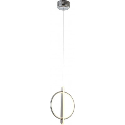 278,95 € Free Shipping | Hanging lamp 27W Round Shape 125×24 cm. Living room, dining room and bedroom. Metal casting. Plated chrome Color