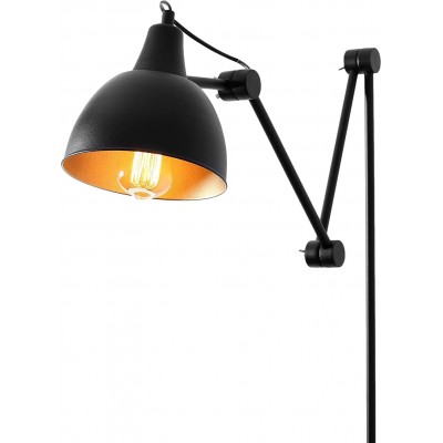 Aplique de pared interior 150×18 cm. Articulable Metal. Color negro
