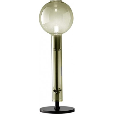 Lámpara de sobremesa 33W Forma Esférica 32×10 cm. Salón, comedor y vestíbulo. Estilo moderno. Metal y Vidrio. Color negro