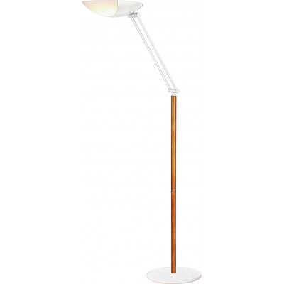 Lámpara de pie 12W Forma Alargada 186×70 cm. LED articulable Comedor, dormitorio y vestíbulo. Acero. Color blanco
