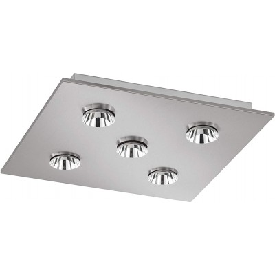 147,95 € Free Shipping | Ceiling lamp 4W 40×40 cm. 5 spotlights Metal casting. Plated chrome Color