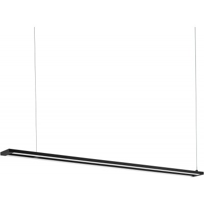 吊灯 Eglo 拉长的 形状 116×110 cm. 客厅, 饭厅 和 卧室. 现代的 风格. 铝 和 有机玻璃. 黑色的 颜色