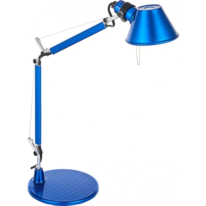 249,95 € Envio grátis | Lampada de escritorio 46W Forma Cônica 45×37 cm. Articulável Sala de estar, sala de jantar e quarto. Alumínio. Cor azul