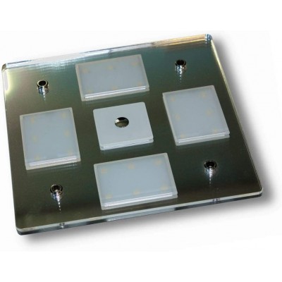 シーリングランプ 12W 平方 形状 20×20 cm. リビングルーム, ダイニングルーム そして ベッドルーム. グレー カラー