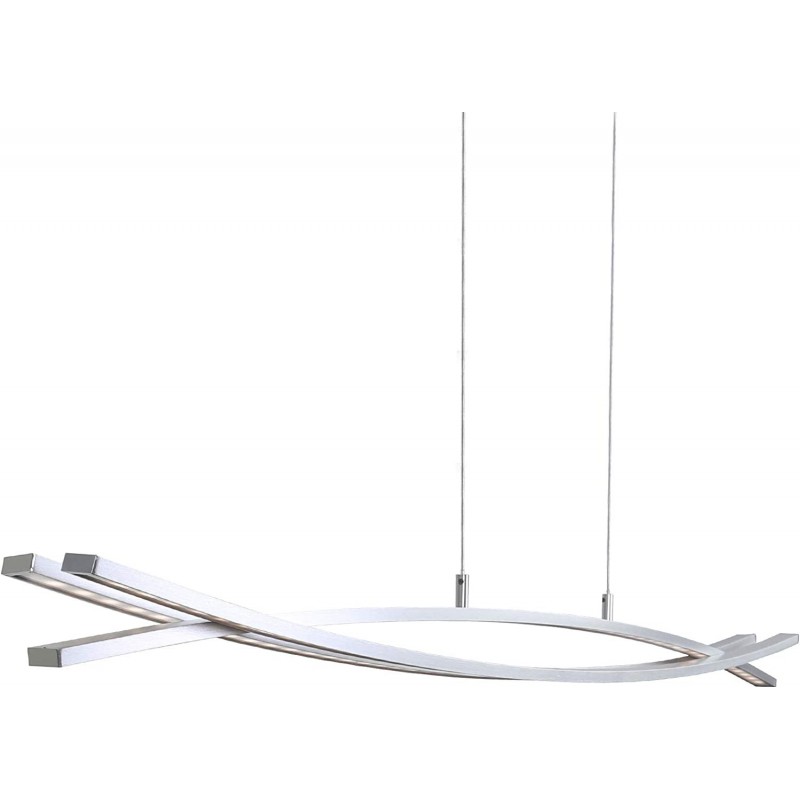 179,95 € Free Shipping | Hanging lamp 6W Extended Shape 120×100 cm. 3 adjustable LED light points Dining room, bedroom and lobby. Modern Style. Aluminum, PMMA and Metal casting. Aluminum Color