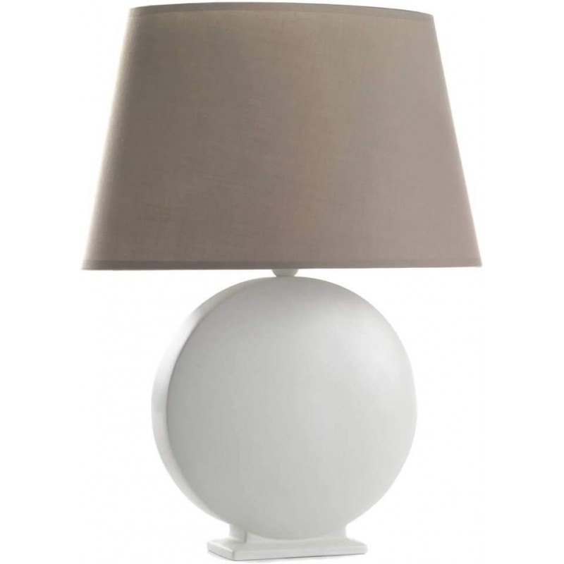 144,95 € Free Shipping | Table lamp 22W Cylindrical Shape 94×33 cm. Living room, bedroom and lobby. Classic Style. Ceramic and Textile. Beige Color