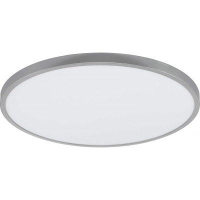 162,95 € Free Shipping | Indoor ceiling light Eglo Round Shape 60×60 cm. Living room, bedroom and lobby. Modern Style. Aluminum and PMMA. Silver Color