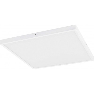 169,95 € Free Shipping | Indoor ceiling light Eglo Square Shape 50×50 cm. LED Living room, dining room and bedroom. Modern Style. Aluminum and PMMA. White Color