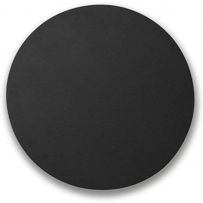 127,95 € Free Shipping | Indoor wall light 7W 2700K Very warm light. Round Shape 35×35 cm. LED Dining room, bedroom and lobby. Aluminum and Slate. Black Color
