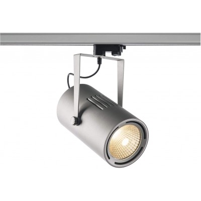 Indoor spotlight 60W Cylindrical Shape 30×26 cm. LED Living room, dining room and lobby. Aluminum. Gray Color