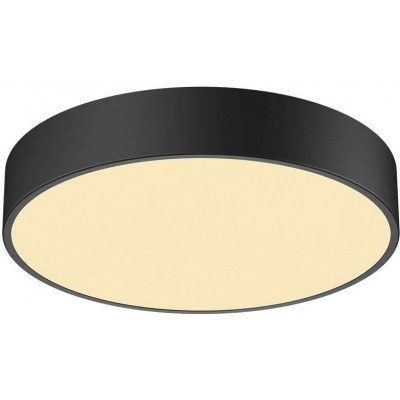 259,95 € Free Shipping | Indoor ceiling light 30W 3000K Warm light. Cylindrical Shape 38×38 cm. Living room, dining room and bedroom. Modern Style. Polycarbonate. Black Color