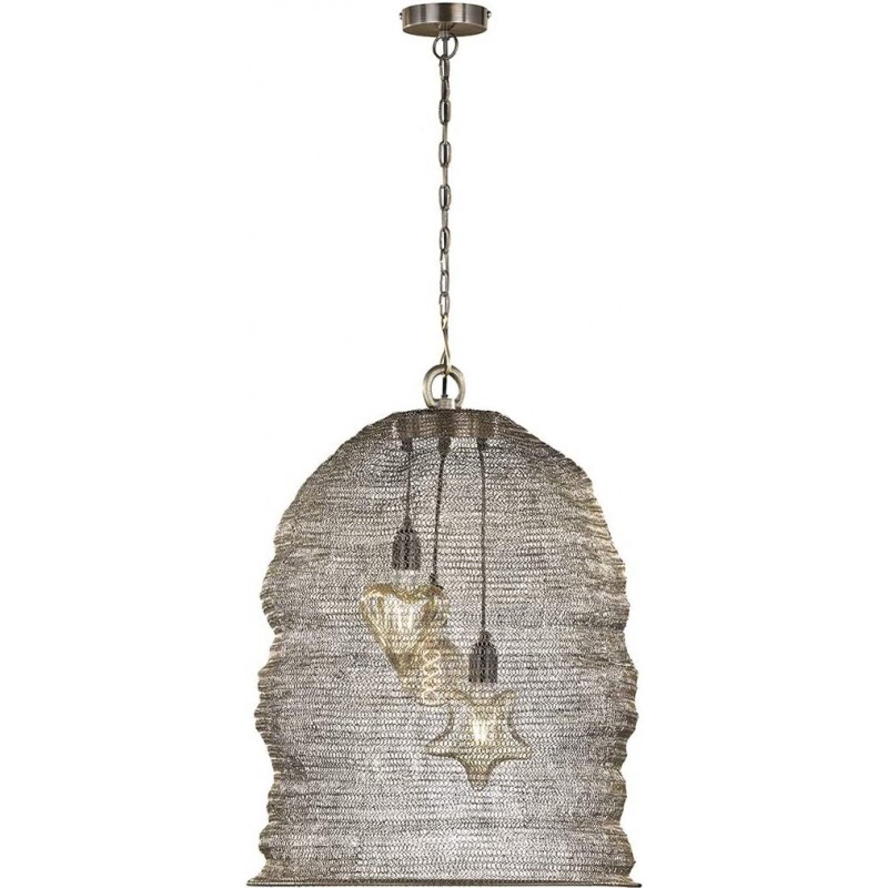144,95 € 送料無料 | ハンギングランプ 40W 円筒形 形状 47×46 cm. リビングルーム, ベッドルーム そして ロビー. クラシック スタイル. 真鍮. 褐色 カラー