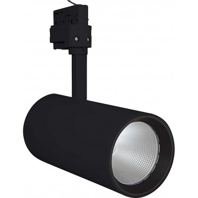 224,95 € Free Shipping | Indoor spotlight 54W Cylindrical Shape 30×10 cm. Adjustable LED. rail-rail system Living room, dining room and bedroom. Aluminum. Black Color