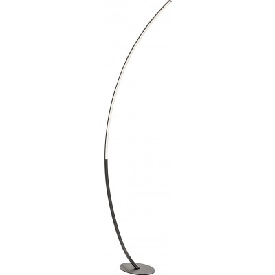 Lámpara de pie Forma Alargada 151×62 cm. Salón, comedor y dormitorio. Estilo moderno. Acero, Aluminio y Metal. Color negro