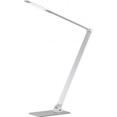 Lampada de escritorio 7W Forma Alongada 63×19 cm. Articulável Sala de jantar, quarto e salão. Alumínio. Cor alumínio