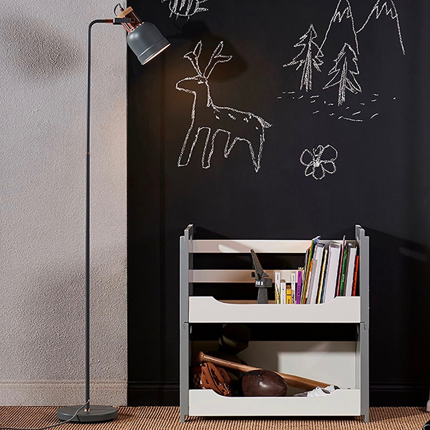 241,95 € Бесплатная доставка | Наполная лампа 40W 155×31 cm. Металл. Серый Цвет