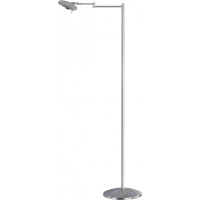 Lámpara de pie Trio 8W 3000K Luz cálida. 122×62 cm. LED Salón, comedor y vestíbulo. Estilo moderno. Metal. Color níquel