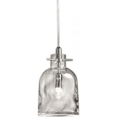 Lampada a sospensione 33W Forma Cilindrica 16×11 cm. Soggiorno, sala da pranzo e atrio. Stile moderno. Cristallo, Metallo e Bicchiere