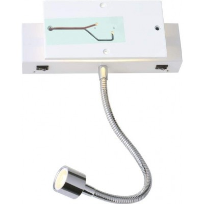 Applique murale d'intérieur 11W 3000K Lumière chaude. 20×8 cm. Acier et aluminium. Couleur blanc