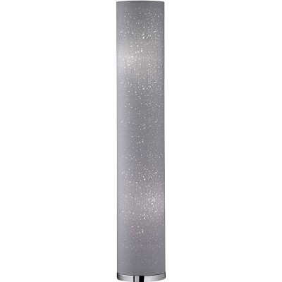 139,95 € Kostenloser Versand | Stehlampe 25W 110×19 cm. 2 Lichtpunkte Metall und textil. Überzogenes chrom Farbe