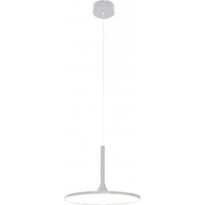 Lampada a sospensione Forma Rotonda Ø 31 cm. Soggiorno, sala da pranzo e camera da letto. Stile design. Metallo. Colore bianca