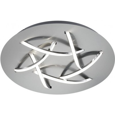 Lámpara de techo Trio 4W Forma Redonda 45×45 cm. Salón, comedor y vestíbulo. Estilo moderno. Metal. Color níquel