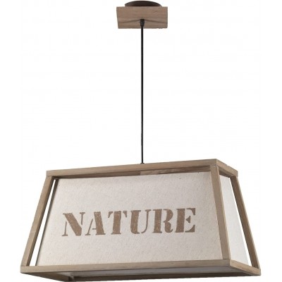 118,95 € Бесплатная доставка | Подвесной светильник 105×60 cm. Дизайн надписи Древесина. Коричневый Цвет