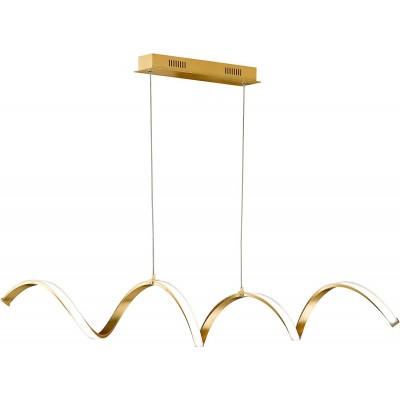 Lámpara colgante 32W Forma Redonda 150×102 cm. Comedor, dormitorio y vestíbulo. Estilo moderno. Metal. Color dorado