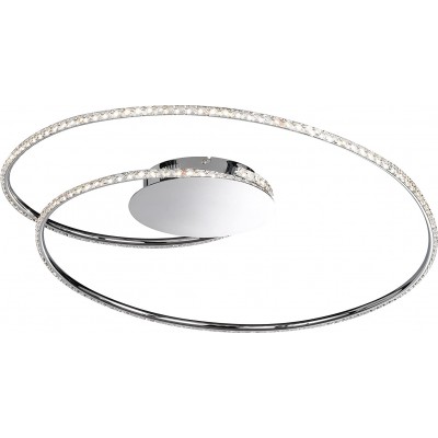 199,95 € Free Shipping | Ceiling lamp 30W Round Shape 82×65 cm. Living room, bedroom and lobby. Modern Style. PMMA and Metal casting. Plated chrome Color