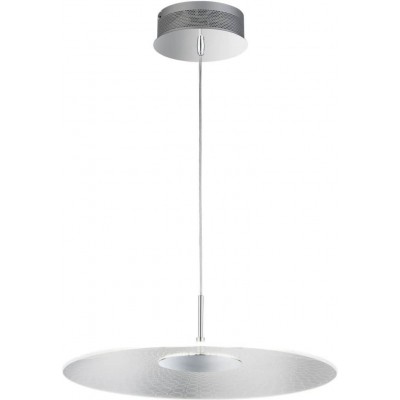 Lampe à suspension 15W Façonner Ronde 150×49 cm. Salle à manger, chambre et hall. Acrylique, Aluminium et PMMA. Couleur chromé